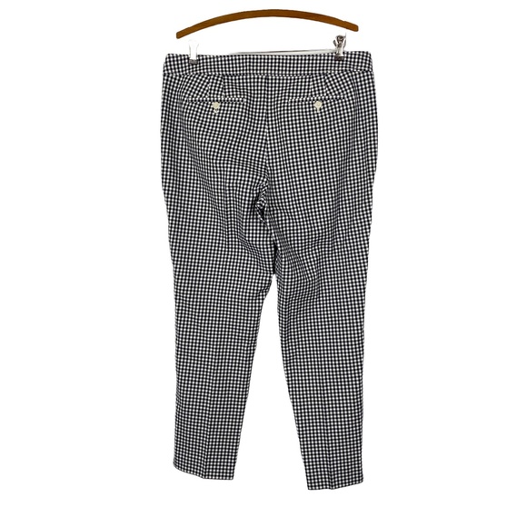 Talbots Chatham Pants Black Ivory Check Gingham Sz. 14 Preppy - Picture 2 of 9